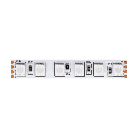 Лента светодиодная 24В 5050 21Вт/м RGB IP20 черн. (уп.5м)  20038