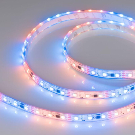 Лента светодиодная SPI-P-B60-12mm 12В RGB-PX3 14.4Вт/м IP66 5060 герметичная бегущий огонь (уп.5м)  026365(3)