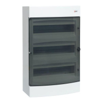 Щит распределительный навесной Unix 3х18мод. IP41 прозр. дверь PROxima  ux-3x18-n