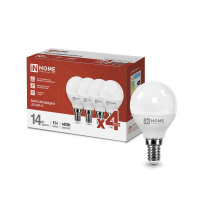 Лампа светодиодная LED-ШАР-VC 4PACК 14Вт 230В E14 4000К 1330лм (уп.4шт)  4690612052359
