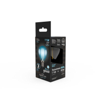 Лампа светодиодная филаментная Black Filament 11Вт P45 шар 4100К нейтр. бел. E14 830лм  105801211