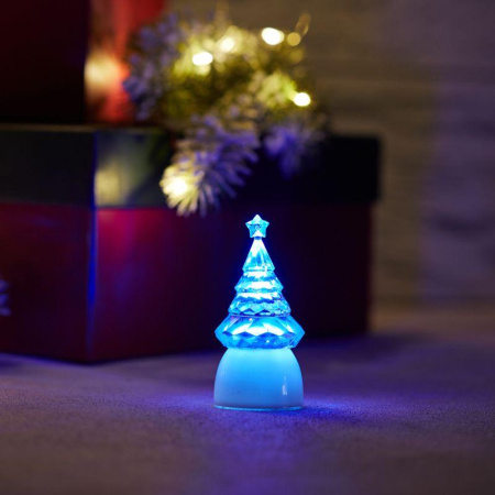 Фигура светодиодная "Елочка Кристалл" 1LED RGB 0.1Вт IP20 на подставке элементы питания 3хAG13(LR44) (в компл.)  501-051