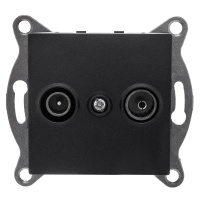 Розетка телевизионная оконечная TV/SAT СП Bravo механизм графит  С10TS1-010