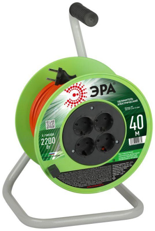 Удлинитель на катушке 4х40м без заземл. RP-4-2x1.0-40m ПВС 2х1  Б0059783