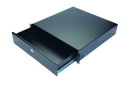 Ящик для документации выдвижной 2U 460мм  60A-12-02-11BL