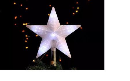 Верхушка на елку "Звезда" ST10M-BO 15см 10 двухцветных LED на батарейках  4690601049162