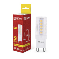 Лампа светодиодная LED-JCD 5Вт 230В G9 3000К 480лм  4690612059020