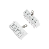 Клемма пружинная соединительная КСП 5-полюсная с заземл. и с монтажными ножками (уп.50шт)  07-6217-2