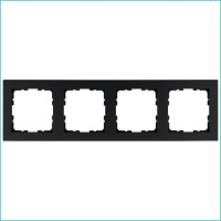 Рамка 4-м G-Classic черн. матовый soft touch  G1004PB