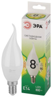 Лампа светодиодная GREEN LINE BXS-8W-830-E14 GL E14 8Вт свеча на ветру свет тепл.  Б0067103