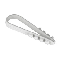 Дюбель-хомут d19-25мм для круглого кабеля бел. (уп.100шт) PROxima  plc-ncc-19x25w