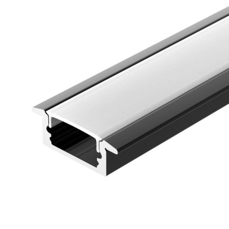 Профиль LINE-2308-F-2000 ANOD BLACK 2м алюм.  040301