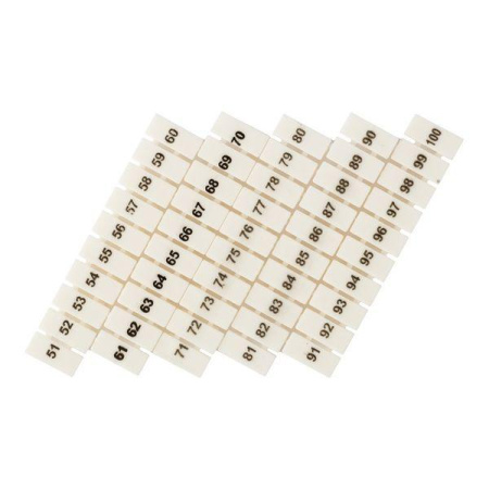 Маркеры для ST 1.5 с нумерацией 50-100 (уп.100шт)  zb-st-1.5-50-100