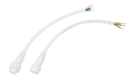 Кабель соединительный (4pin) герметичный (IP67) 4х0.75кв.мм 300В бел.  11-9440