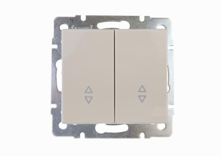 Переключатель проходной 2-кл. СП Rain IP20 крем.  703-0388-106