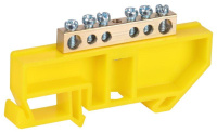Шина NO-224-88 PE земля на DIN-изоляторе ШНИ-6х9-6-Д-желт. ЭРА Б0062859