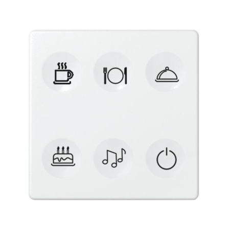 Выключатель сенсорный 6-кл. СП  82 Sense IP20 с тематич. маркир. Т2 бел.  8000664-030