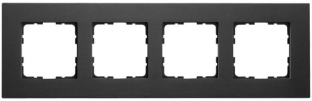 Рамка 4-м G-Metal металл алюминий черн. Black  G1004AB