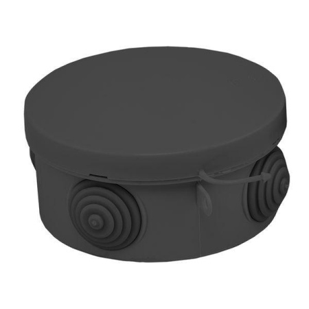 Коробка распаячная КМР-040-039 с крышкой 85х40 4 мембранных ввода IP54 черн.  plc-kmr-040-039-b