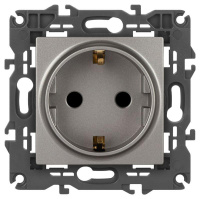 Розетка ЭРА Elegance 14-2102-16 2P+E Schuko со шторками 16А-250В титан  Б0065806 Розетка ЭРА Elegance 14-2102-16 2P+E Schuko со шторками 16А-250В титан  Б0065806