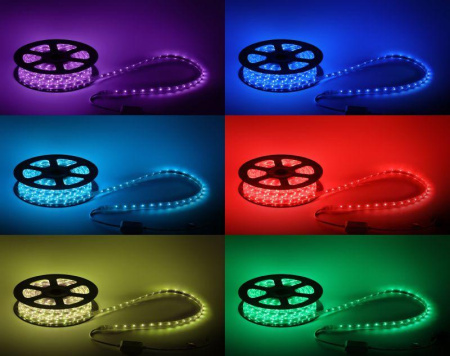 Лента светодиодная LS5050-7.2-30-220-RGB-IP67-20m разноцвет. (уп.20м)  Б0043096