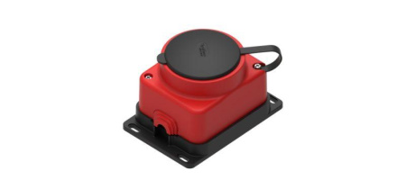 Розетка MultiSet 2К+З откр. установки 16А 250В IP44 каучук красн. SE MST4403RD