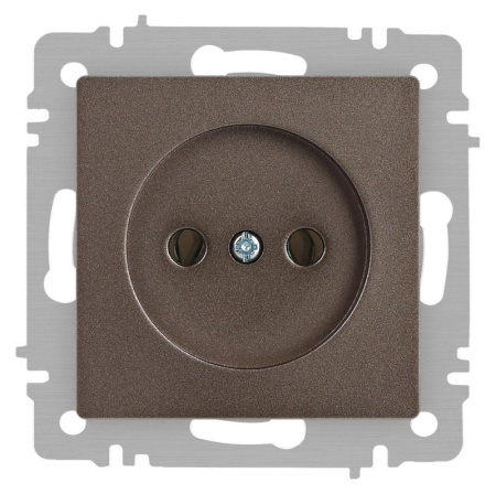 Розетка Accent 6-201-08 2P 16А-250В IP20 СУ бронза  Б0063670
