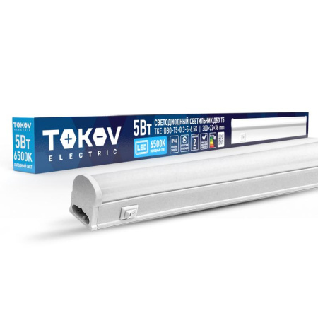 Светильник светодиодный ДБО Т5 5Вт 6.5К IP40  TKE-DBO-T5-0.3-5-6.5K