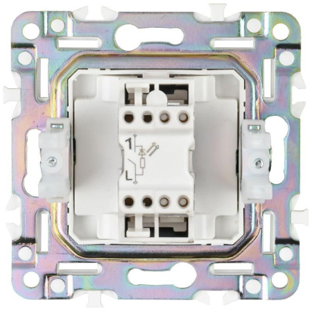 Выключатель 1-кл. SKANDY 10А SK-V07N с индикацией никель  SK-V10-1-10-K50