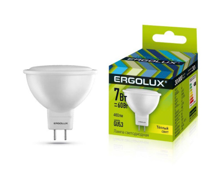 Лампа светодиодная LED-JCDR-7W-GU5.3-3000K 7Вт JCDR рефлектор 3000К тепл. бел. 180-240В  12158