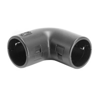 Колено открывающееся 90град. IP40 d16мм черн.  50516B
