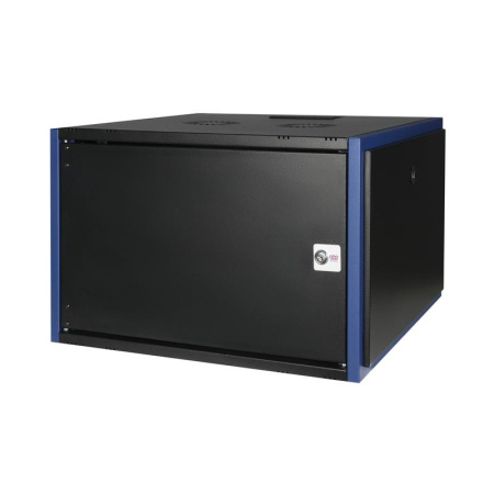 Шкаф настенный 19дюйм 7U 600х600 дв. метал. черн.  DR-610021