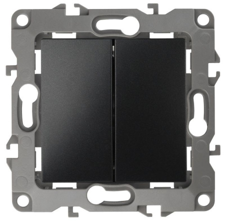 Выключатель 2-кл. СП 12 10А IP20 12-1104-05 250В 10AX антрацит  Б0014649