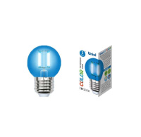 Лампа светодиодная LED-G45-5W/BLUE/E27 GLA02BL форма "шар" Air color син. упак. картон  UL-00002990