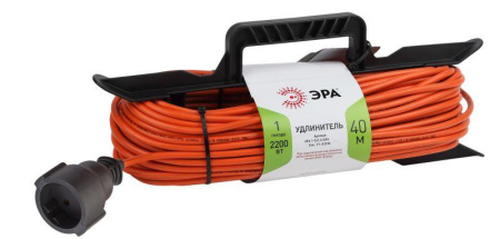 Удлинитель-шнур на рамке 1х40м без заземл. 10А IP20 UFx-1-2х1.0-40m ПВС 2х1  Б0046824