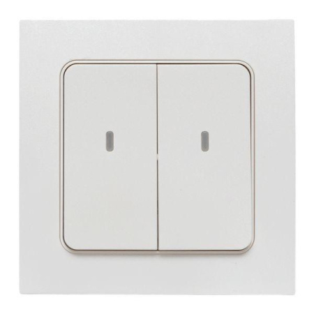 Выключатель 2-кл. Стокгольм Умный беспроводной бел. Zigbee Сonnect  RCV-ST2-WS-ZB