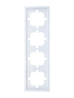 Рамка 4-мест. горизонт. ZIMA бел.  704-0200-149