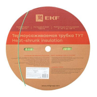 Трубка термоусадочная ТУТ нг 2/1 желт./зел. (уп.200м)  tut-2-yg