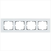Рамка 4-м G-Glass стекло бел. White Glass  G1004GW