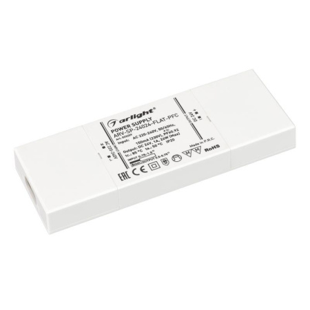 Блок питания ARV-SP-24024-FLAT-PFC 24В 1А 24Вт IP20 пластик 5 лет  033259