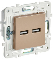 Розетка USB A+A 3.1А SKANDY SK-R15Sa песочн.  SK-U21-D31-K98