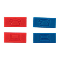 Вставка розеточная 45х45мм формат Mosaic на 2 модуля Keystone защ. шторки с маркерами бел. TERACOM PRO  TRP-INS-MOS-2M2P-WH