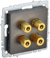Аудиорозетка 4-м BRITE РА10-БрТБ механизм бронза  BR-S40-K45
