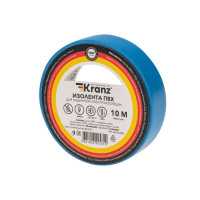 Изолента ПВХ 0.13х15мм 10м синяя (уп.10шт)  KR-09-2005