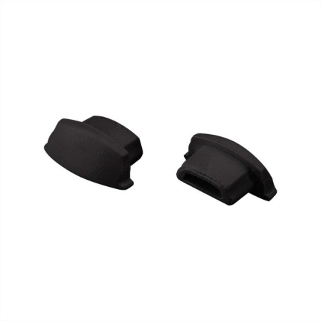 Заглушка ARH-BENT-W11 BLACK глухая пластик  039585