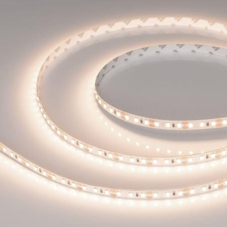 Лента светодиодная RT-A120-8mm 12V Warm 3500К 9.6Вт/м IP20 2835 открыт. (уп.5м)  034446