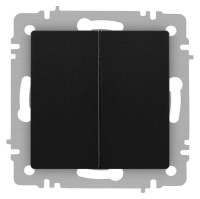 Переключатель Accent 6-107-05 двойн. 10А-250В IP20 СУ AL/CU антрацит  Б0063564