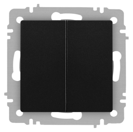 Переключатель Accent 6-107-05 двойн. 10А-250В IP20 СУ AL/CU антрацит  Б0063564