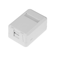 Корпус настенной розетки под 1 модуль Keystone Jack бел.  03-0221
