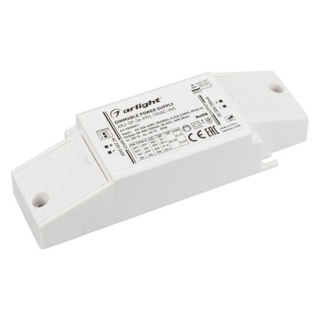 Блок питания ARJ-SP-36-PFC-TRIAC-INS 36Вт 30-52В 0.5-0.7А IP20 пластик  026058(1)
